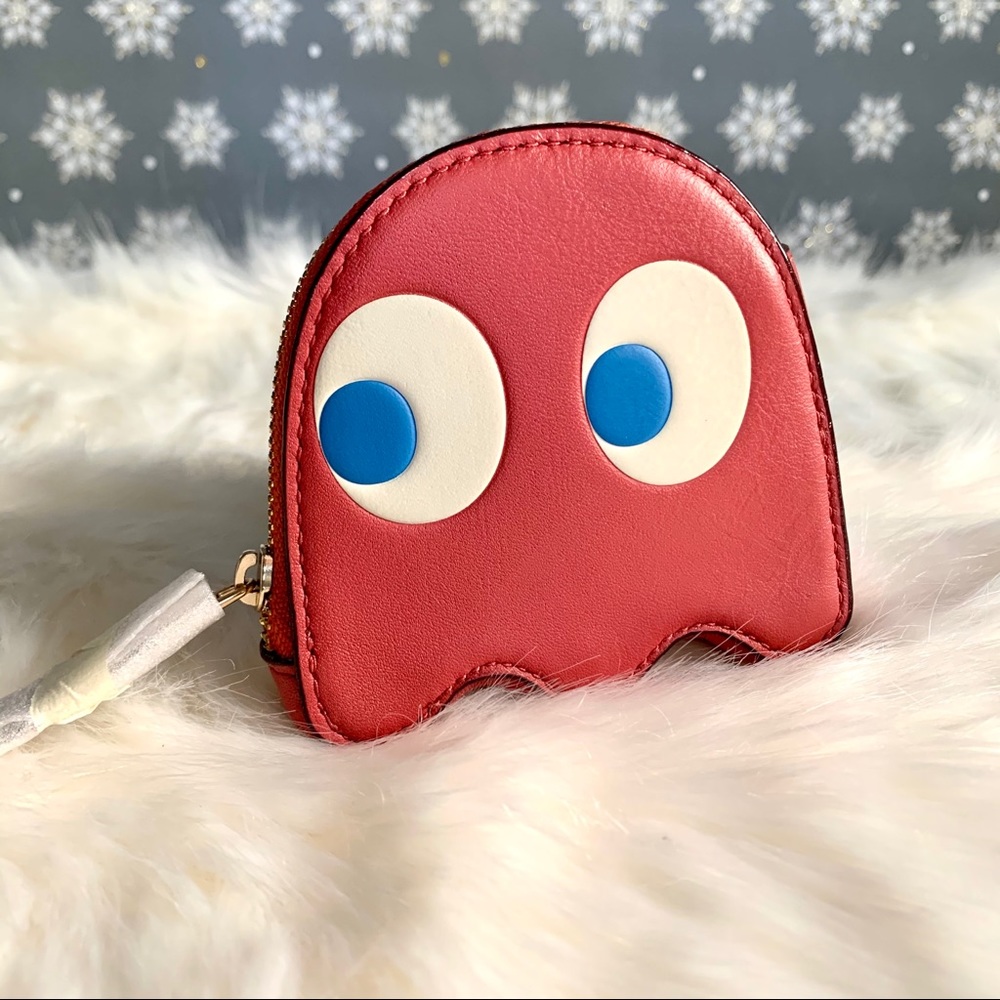 Coach Leather PacMan Ghost Coin Case 👻